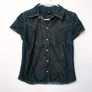 5 for $30 / GAP Western Denim Short Sleeve Top